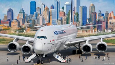 Air France A350 Chicago flight return